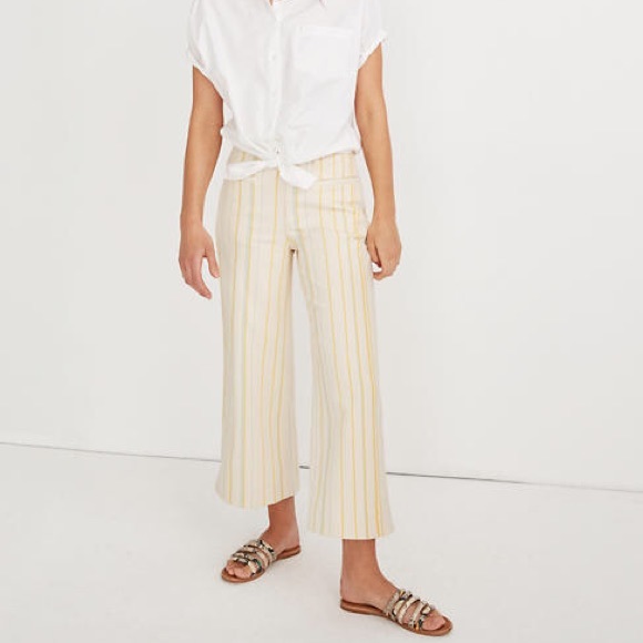 NWT Madewell Emmett Wide Leg Crop Pant Petite 34 - Picture 1 of 8
